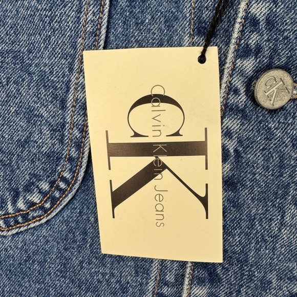 Calvin Klein Engine Jacket Denim Barn Chore Coat 90s NWT XL Deadstock Rare - Picture 7 of 15